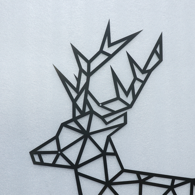 Laser Cutting Black Iron Animal Deer Wall Decor Buy black metal wall